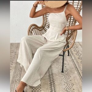 Elegant Cream Jumpsuit